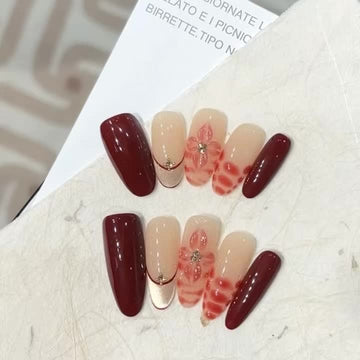 Petal & Pop Champagne Mousse Slim Long Press-On Nails