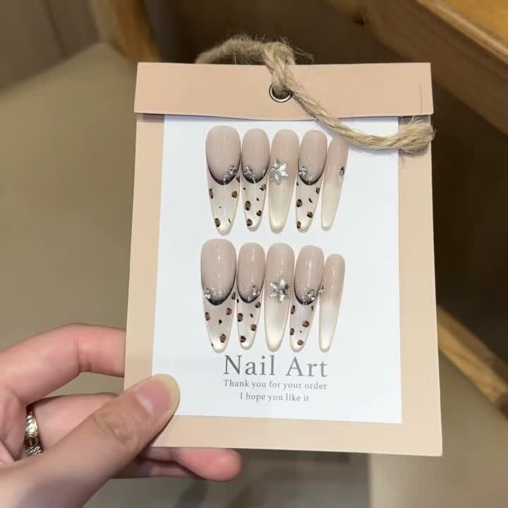 Champagne Mousse Elegant Press - On Nails