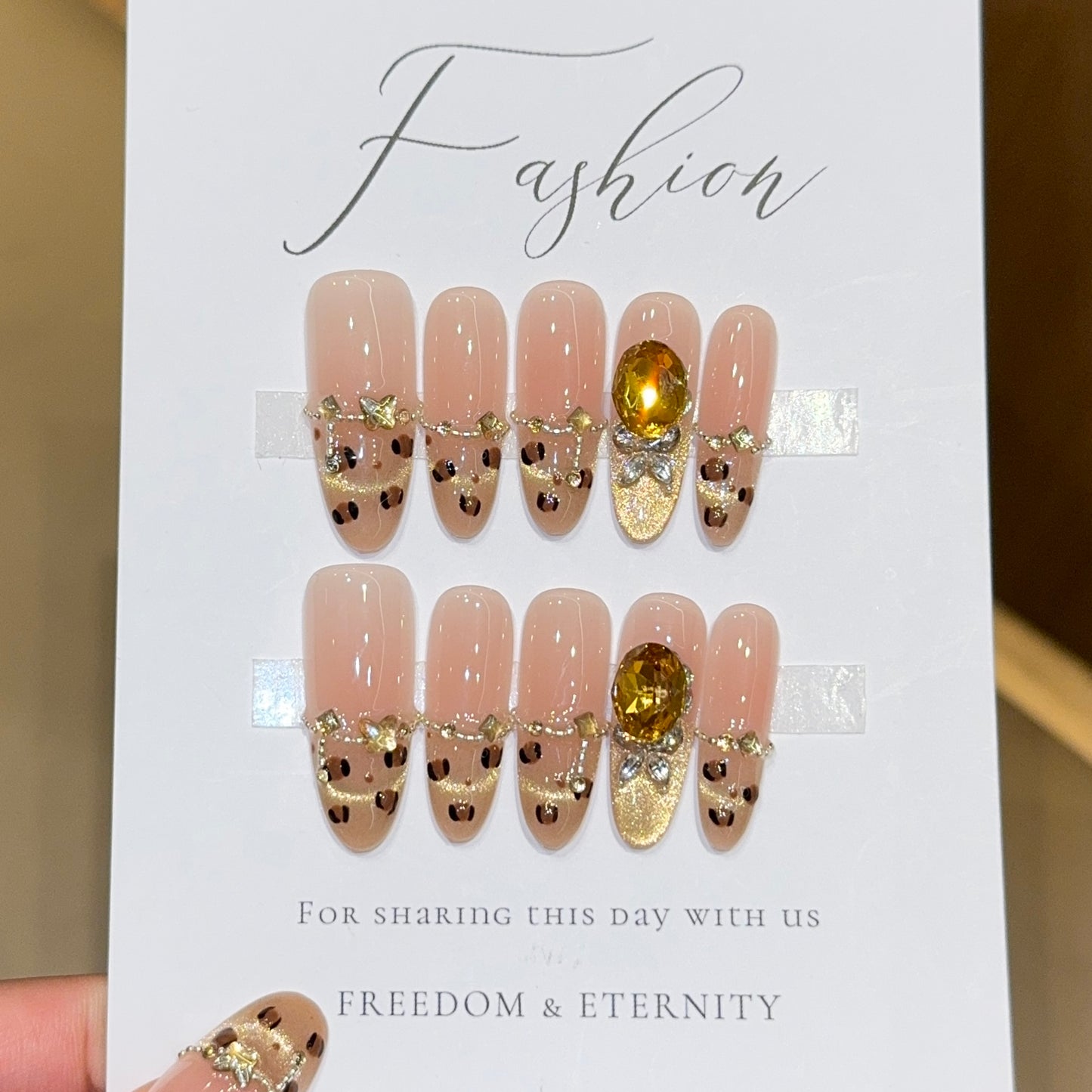 Glam Citrine Drip Press-Ons