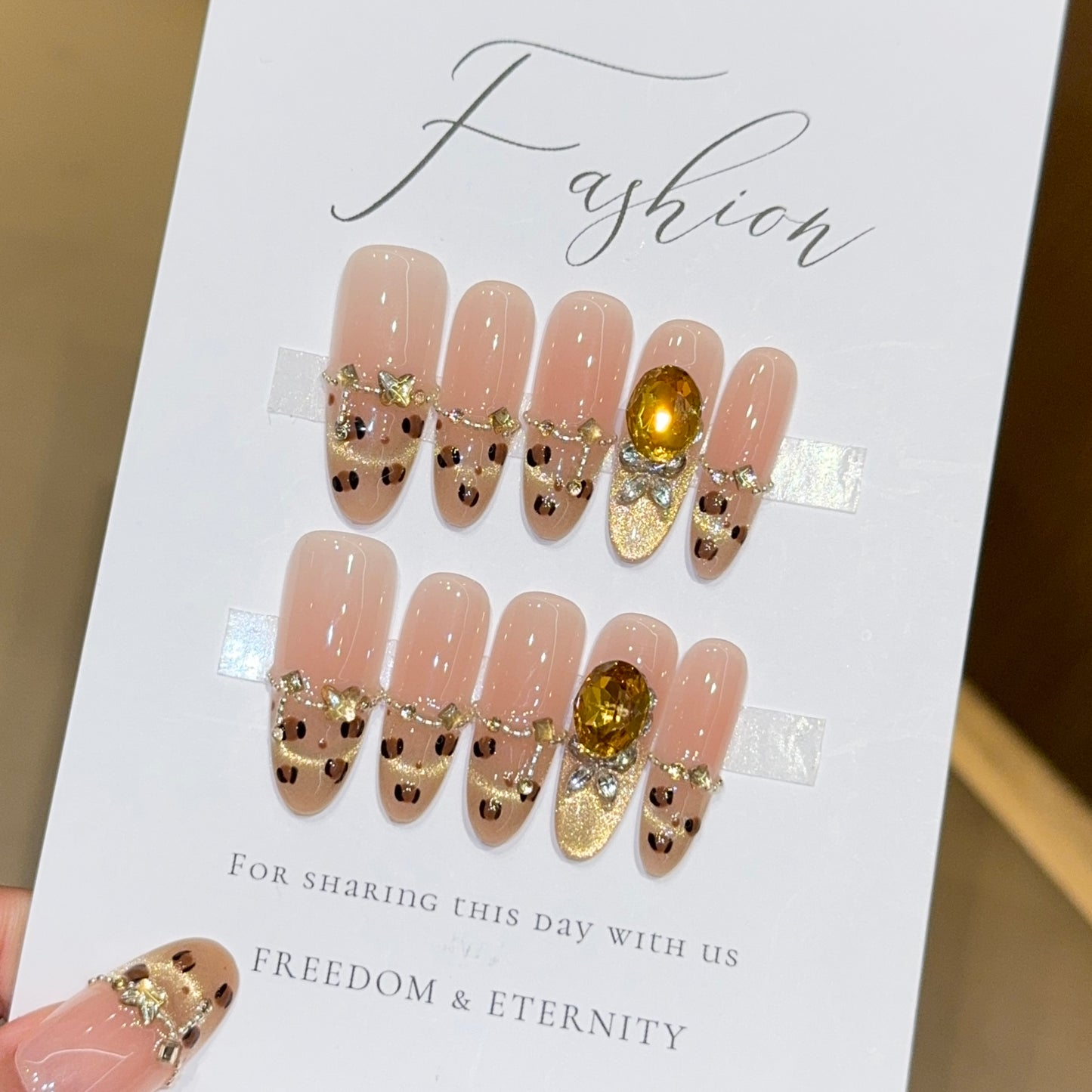 Glam Citrine Drip Press-Ons