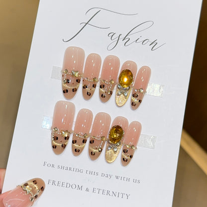 Glam Citrine Drip Press-Ons
