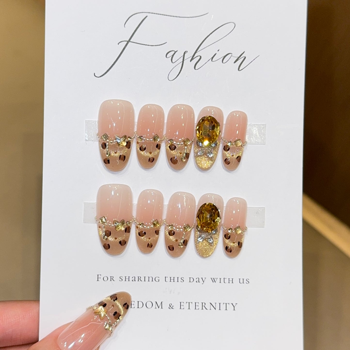 Glam Citrine Drip Press-Ons