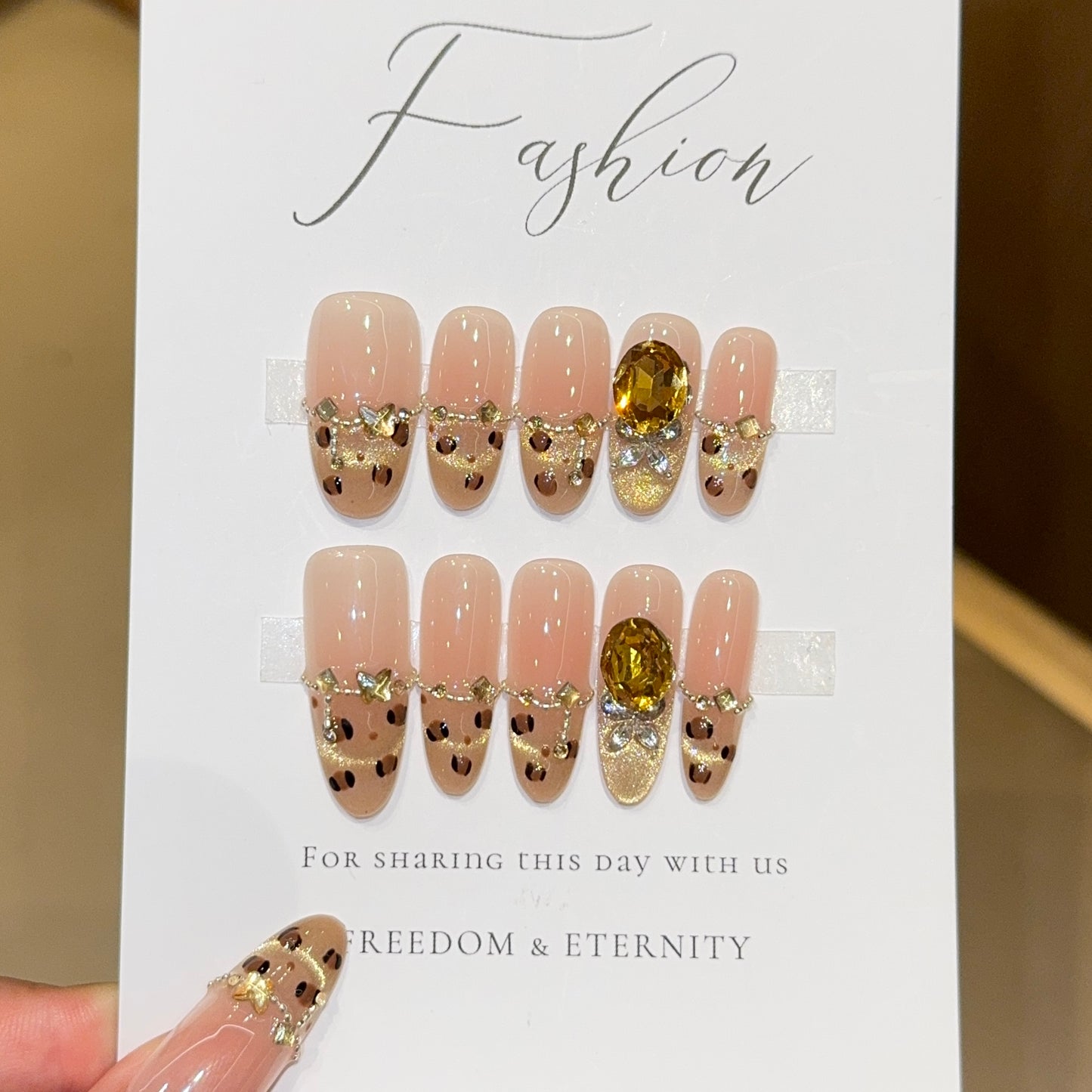 Glam Citrine Drip Press-Ons