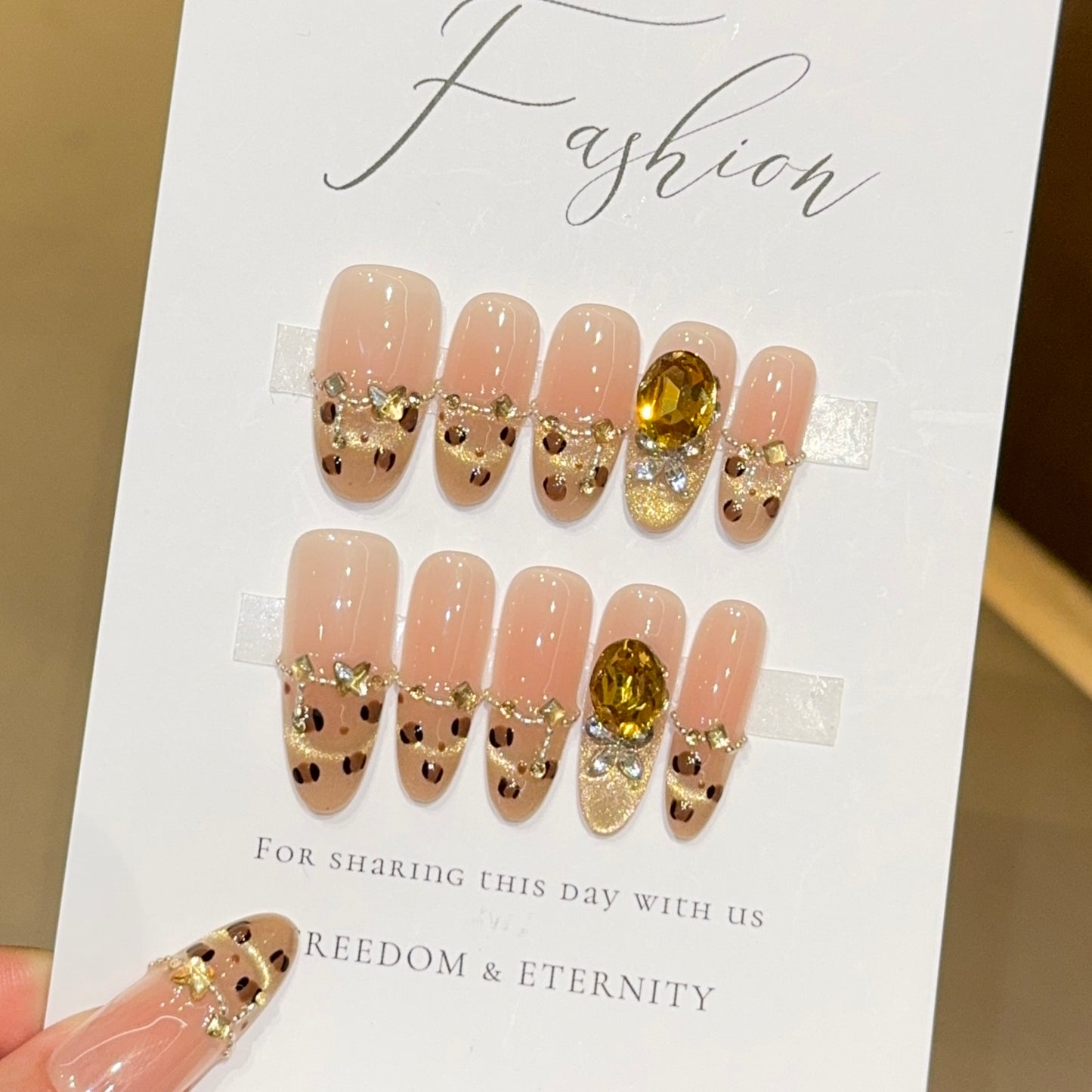 Glam Citrine Drip Press-Ons