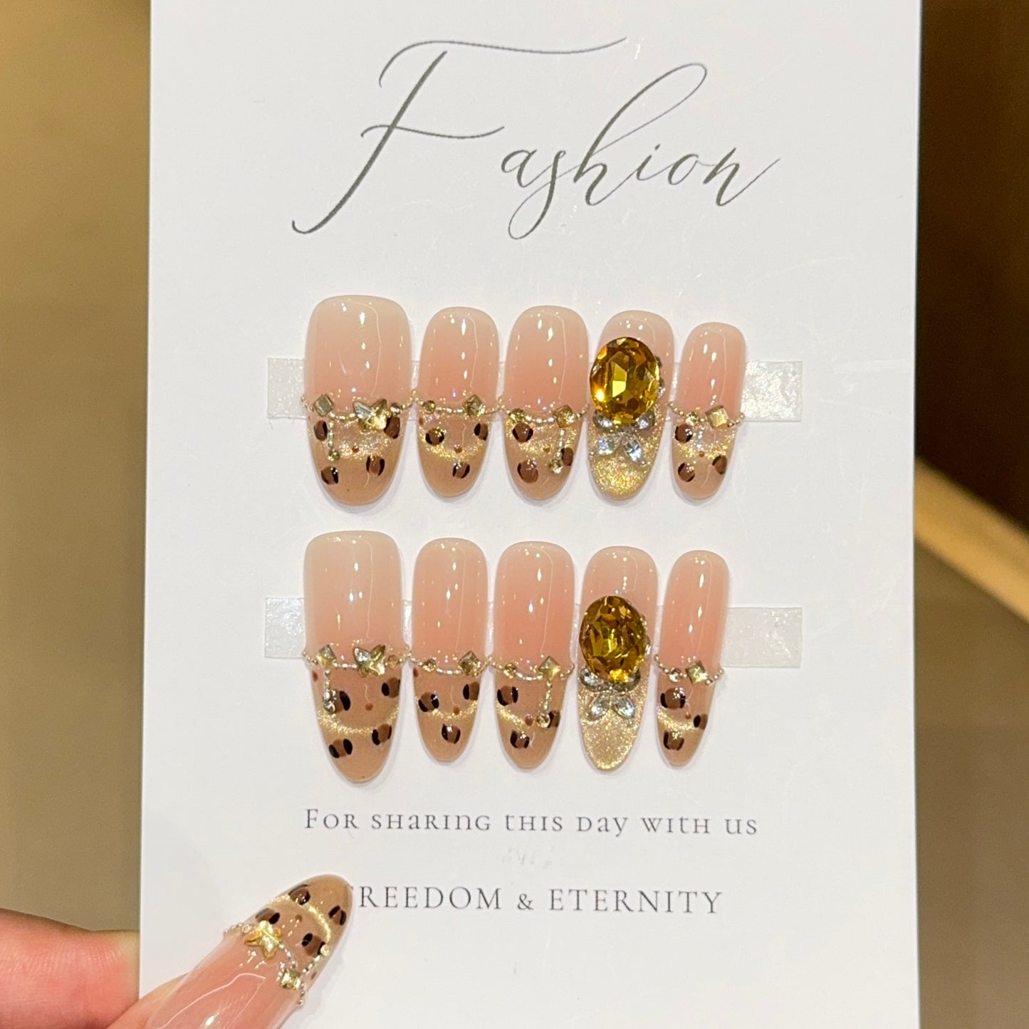 Glam Citrine Drip Press-Ons