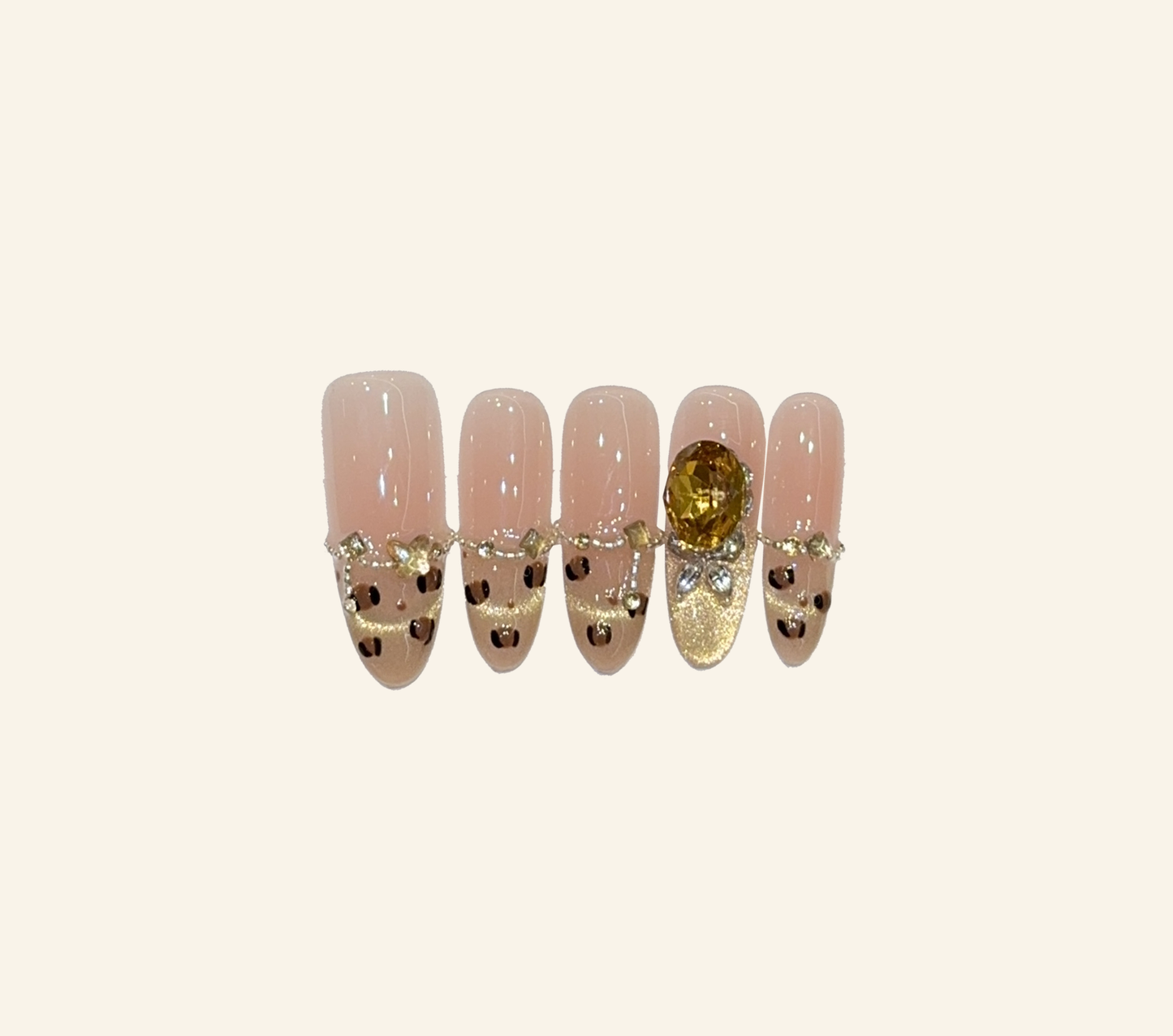 Glam Citrine Drip Press-Ons